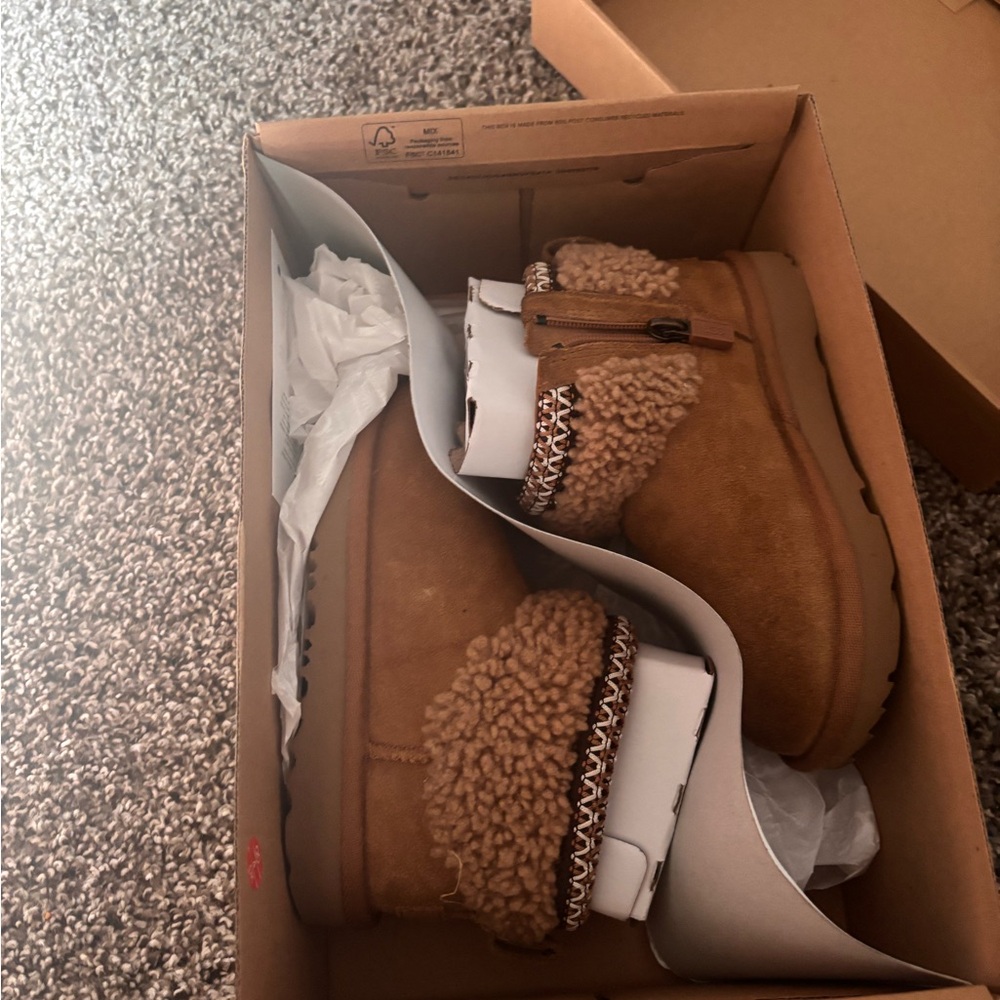 UGG Tan Shearling Boots